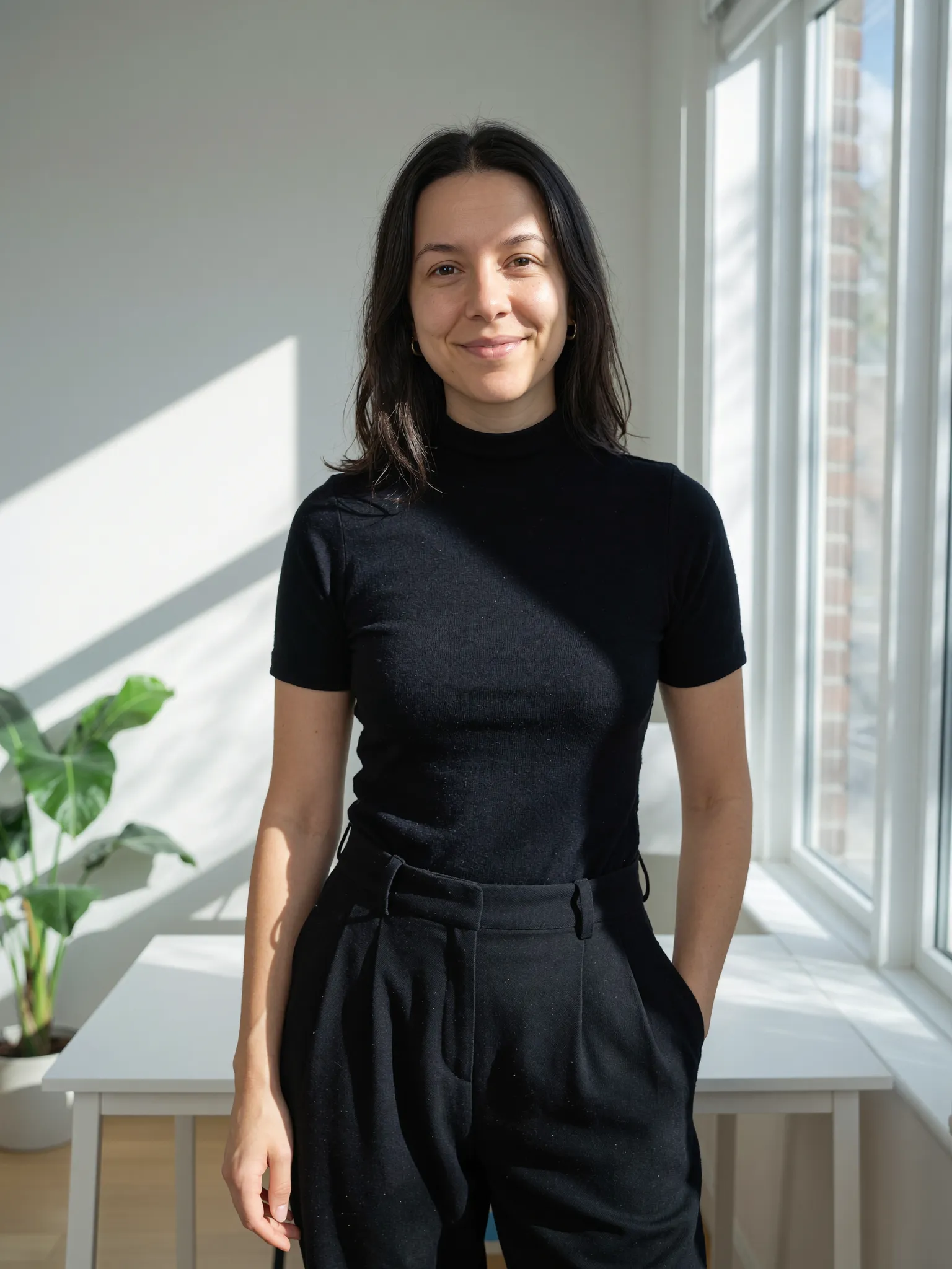 Portret AI — brunetka